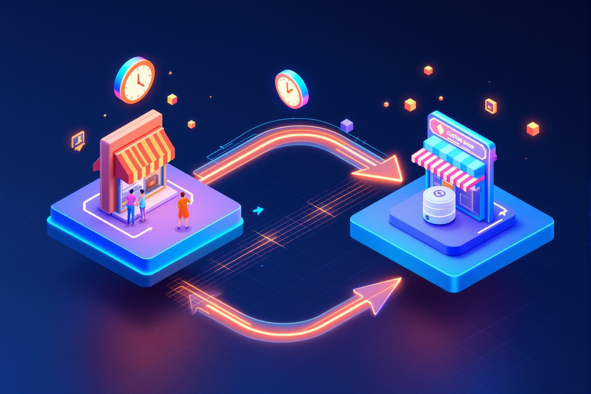 Schemat dwukierunkowej synchronizacji między własnym sklepem a Allegro